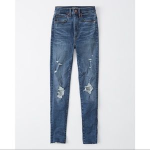 Abercrombie Ripped High Rise Skinny Jeans